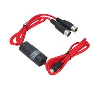 Yctze Câble de Type C vers MIDI, Adaptateur d'interface MIDI Plug and Play de 1,5 M USB C vers 5 Broches, Adaptateur 16 Canaux d'entrée pour Clavier de Musique, Piano vers PC Portable, Idéal pour la
