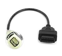 Yctze Câble OBD2 à 4 Broches, câble Adaptateur de Diagnostic OBD2 à 4 Broches pièces de détection de défaut de Moto adaptées aux Motos ou similairespourcable Diagnosis daelim 4 Pines obd2 4 pin Plug
