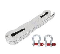 Yctze Câble Remorqueur de Service de 19,7 Pieds 12 Tonnes Sangle de Remorquage de Voiture d'urgence avec Crochets en Acier et Sac de Rangement pour Une Utilisation Polyvalente