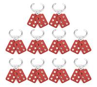 Yctze Cadenas de sécurité Hasp 6 Trous Aluminium Rouge | Caractéristiques d\'isolation, conception durable, compatible avec un usage industriel, conception innovante