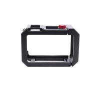 Yctze Cadre de Cage en Métal pour Action 5 Pro 4 3, Boîtier de Caméra Antichoc en Alliage D'aluminium avec Panneau Latéral Magnétique, Support de Chaussure Froide, Trou de Vis de 1/4 (Noir Rouge)