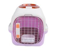 Yctze Cage de Transport en Plastique pour Chiens et Chats de Petite Taille, Homologuée pour Le Transport Aérien, avec Aération par Puits de Lumière, Conception Démontable (Purple)