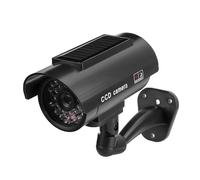 Yctze Caméra de sécurité Factice à énergie Solaire Extérieure, Moniteur de Simulation Antivol étanche avec Lumière LED Rouge Clignotante, Idéal pour la sécurité de la Maison et