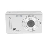 Yctze Caméra Numérique 4K 64MP, Images Ultra Claires, Zoom 16x, Affichage HD, Mode beauté, Longue Durée de Vie de la Batterie, Charge Facile, Matériau ABS, Cadres Colorés, pour la (Silver)