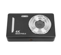Yctze Caméra Numérique 4K 64MP, Images Ultra Claires, Zoom 16x, Affichage HD, Mode beauté, Longue Durée de Vie de la Batterie, Charge Facile, Matériau ABS, Cadres Colorés, pour la (Black)