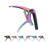 Yctze Capodastre de Guitare en Métal avec Support de Médiator - Outil de Réglage de tonalité Polyvalent pour Guitares électriques, Acoustiques, ukulélé, Basse et Plus Encore - Mécanisme à Ressort