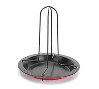 Yctze Carbon Steel Chicken Roaster Porte-Toile avec Grille de Torréfaction et Poêle pour Barbecue, Grill et Four - Idéal pour Le Poulet, la Dinde, Le Canard et Plus