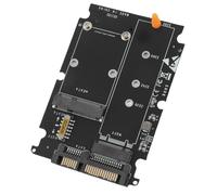 Yctze Carte Adaptateur 2 en 1 Mini M.2 NGFF et MSATA SSD vers pour Ordinateur de Bureau et Ordinateur Portable, Conception Compacte et Durable, Comprend des Vis et des Outils