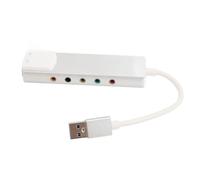 Yctze Carte Son USB avec 5./7. Prise en Charge des Chaînes | Interfaces Riches et Adaptateur Externe Plug and Play Facile pour PC et Ordinateur Portable