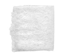 Yctze Chemin de Table en Dentelle Blanche, Chemin de Table brodé, Détails de Pompons avec Motif Rose Classique pour Décorations de de Mariage, Fête de Famille et Décoration de Salle à Manger, 36 X