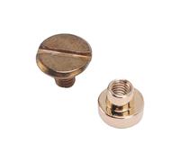 Yctze Chicago Rivets à Vis 50 Ensembles Rivet à Vis Plat 6mm Rivets de Reliure en Alliage de Zinc Doré Artisanat du Cuir Sacs à Main Sacs à Main Vêtements Chaussures de Maroquinerie