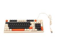 Yctze Clavier de Jeu, Clavier Filaire USB rétroéclairé à 94 Touches pour Ordinateur de Bureau et Ordinateur Portable, Conception Ergonomique avec Touches Multimédia, Pieds Pliables,