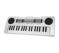 Yctze Clavier électronique pour Enfants avec Microphone - 37 Touches de Piano, 8 Instruments et Rythmes, Jouet Musical argenté (Silver)