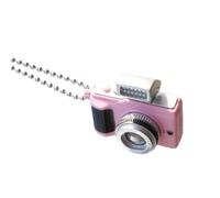 Yctze Collier D'appareil Photo Flash, Chaînes D'appareil Photo Lumineuses, Petit Pendentif en Acier Inoxydable pour Hommes et Femmes.Style Hip Hop personnalisé pour Vêtements de (Pink)