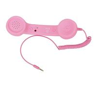 Yctze Combiné Téléphonique Rétro 3,5 Mm, Micro, Récepteur d'appel Téléphonique pour Smartphones, qualité Sonore élégante et Nette (Pink)