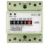 Yctze Compteur Numérique 220V 10A, monophasé, 2 Fils, 4P DIN | Mesure Précise du Compteur KWh | Conception Compacte avec Indicateurs LED État d'alimentation et Signal