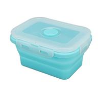 Yctze Conteneur de Stockage de Nourriture en Silicone Pliable - Boîte à sans -ondes pour le Déjeuner, les Restes et la Préparation des Repas -, Portable et Facile à Nettoyer (BLUE)