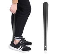 Yctze Corne à Chaussures en Acier Inoxydable avec Poignée de 42 Cm, Cuillère de Levage de Chaussures Pratique pour un Port sans Effort, (BLACK)