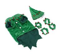 Yctze Costumes Amusants d'elfe de Noël pour Chiens et Chats de Petite et Moyenne Taille - Tenue de Vacances Douce et Chaude (XL)