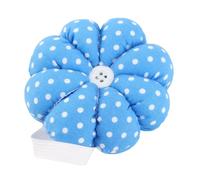 Yctze Coussin à Aiguilles à Coudre en Forme de Citrouille Bleue avec Dragonne - Idéal pour les Projets de Couture et de Quilting DIY (BLUE)