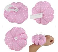 Yctze Coussin à Aiguilles à Coudre en Forme de Citrouille Bleue avec Dragonne - Idéal pour les Projets de Couture et de Quilting DIY (Rose)