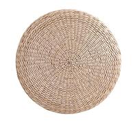 Yctze Coussin Tatami en Paille Douce - Pouf Rond de 40 Cm pour la Méditation, Tapis de Yoga, Sièges au Sol, Coussins de Chaise de Sol en Rotin tissé d'extérieur de Japonais
