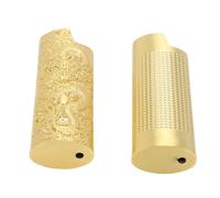 Yctze Couvercle en Métal Vintage 2 Pièces pour J6, Ensemble de Supports de Protection, Grille de Soulagement Stéréoscopique Vintage en Métal et Support de Motif, Pleine Taille J6 (Gold)