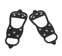 Yctze Couvre-chaussures à Crampons, 8 Pointes Antidérapantes pour Hiver | Silicone souple, Pointes en acier inoxydable, Antidérapant, Adapté à la randonnée, Compatible avec les chaussures de sport