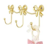 Yctze Crochets Muraux pour Arcs, Râtelier Métallique Robuste (Gold Chain | Construction robuste, Capacité de 25 lb, Design charmant, Installation facile, Utilisation polyvalente
