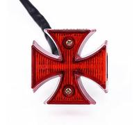 Yctze Cross LED Feu de Frein Arrière ABS DC 12V Universel Moto Vélo Cross LED Frein Arrière Plaque D'Immatriculation Lampe pour Dirt Bike