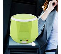 Yctze Cuiseur à Riz électrique Portable Multifonctionnel 12 V 100 W pour Voiture, capacité de 0,3 L, Matériau Sûr de qualité Alimentaire, Temps de Cuisson Rapide (GREEN)