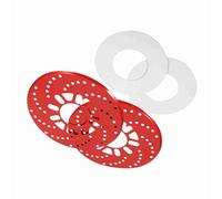 Yctze Définir la Rénovation des Couvercles de Rotor de Rotor de Frein à Disque en Aluminium Décoratif pour 14 "Roues, 26 Cm, Finition Rouge (Rouge)