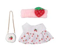 Yctze des Vêtements de Poupée en Peluche Bricolage pour des Poupées de 12 Pouces - Une Robe Mignonne pour Le Jeu de Rôles et Le Plaisir (Bandeau de Fraise)