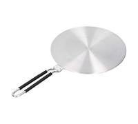 Yctze Diffuseur de Chaleur Plaque d'adaptation à Induction en Acier Inoxydable pour Cuisinière à Gaz et Cuisinière électrique - Diffuseur de Cuisson de 24 Cm avec Poignée en Silicone (22cm#)
