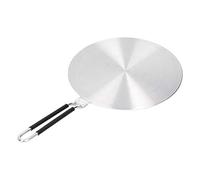 Yctze Diffuseur de Chaleur Plaque d'adaptation à Induction en Acier Inoxydable pour Cuisinière à Gaz et Cuisinière électrique - Diffuseur de Cuisson de 24 Cm avec Poignée en Silicone (24cm#)