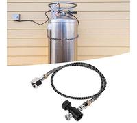 Yctze Din477 Kit d'adaptateur de Tuyau de Ressort de 36in CO2 avec Soupape de Libération pour - ASA Noir, Convient à TR21-4 / W21.8-14, Compatible avec de Grands Réservoirs de CO2