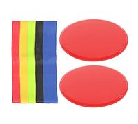 Yctze Disques de Glissement de Sport pour l'entraînement, Tapis d'entraînement à Faible Impact pour la Forme Physique à Domicile, équipement de Fitness Portable (Bassin coulissant rouge + ensemble