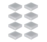 Yctze Dissipateur Thermique avancé en Alliage d'aluminium, Solution de Refroidissement 50x50x15mm pour Processeurs et Amplificateurs, 8 Pièces (Sans adhésif)