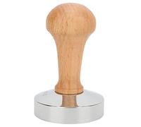 Yctze Doseur de Poudre de café à Base d'acier Inoxydable de 57,5 mm avec Poignée Ergonomique en Bois - pour les Amateurs de Maison, de Bureau et de café