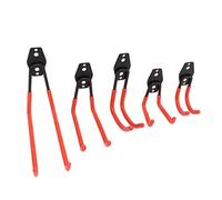 Yctze Double Crochets de Rangement pour Garage, 5 Pièces/ensemble, pour Vélos, échelles et Outils, Support Mural, capacité de 40kg, Installation Facile (ORANGE)