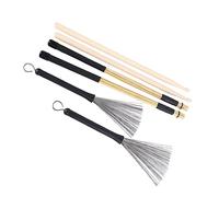 Yctze Drumstick Brush Ensemble pour les Débutants - Brosse de Bois et de Métal Confortable avec Sac de Rangement pour les Amateurs de Tambour