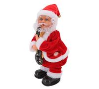 Yctze Électrique Danse Père Noël Danse Musicale Électrique Vieil Homme Intéressant Hanche Secouant Vieil Homme Poupée Décoration Cadeaux Peluche Interactif Jouet Chiffres (Guitare)
