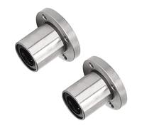 Yctze Ensemble d'accessoires à Bride Ronde, Roulement à Mouvement Linéaire, 2 Pièces, pour Machines, Fiable et Silencieux pour l'équipement (LMF20UU)