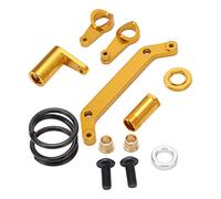 Yctze Ensemble d'assemblage de Groupe de Direction en Alliage d'aluminium, pour Camion JLB Série/10 RC, Installation Facile, Performances Améliorées (Gold)