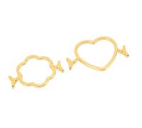 Yctze Ensemble de 2 Moules à Cire, Tampons en Alliage de Zinc en Forme de Cœur et de Fleur pour Invitations de Mariage, Emballage et Personnalisation à Faire Soi-même