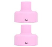Yctze Ensemble de 2 Tasses de Soudage TIG 24#, Jeu de Buses en Céramique pour WP9, 20, 25, 17, 18, 26 et Kit d'accessoires Haute Performance