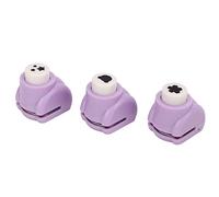 Yctze Ensemble de 3 Formes de Poinçon DIY pour Scrapbooking, Cartes de Vœux et œuvres d'art, Motifs Tête de Chat, Pétales et étoiles