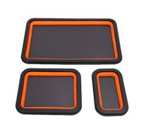 Yctze Ensemble de 3 Plateaux - Différentes Tailles pour Organiser les Vis, Boulons, écrous, Rondelles et Petits Métaux - Conception en Silicone avec une Mécanique et des Projets Solides