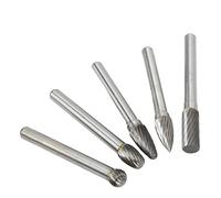 Yctze Ensemble de 5 Limes à Fraises en Carbure de Tungstène - Tige de 6 Mm pour Polissage, Meulage, Travail du Bois et Sculpture - Embouts de Meuleuse Haute durabilité pour Métal, Bijoux et Travaux