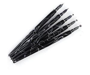 Yctze Ensemble de 5 Stylos Acryliques avec Pointe de Dessin animé - Outils de Peinture Plats et Ronds pour Artistes - Fournitures d'art Colorées Translucides pour le Dessin et l'écriture Créatifs